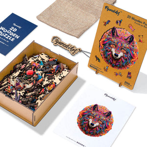 Puzzle in Legno Adulti - Lupo Mandala