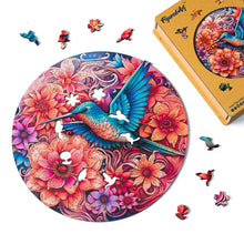 Carica l&#39;immagine nel visualizzatore di Gallery, Puzzle in Legno Adulti - Colibrì tra i Fiori