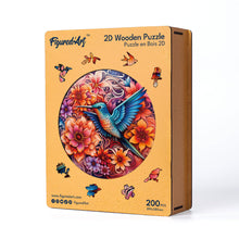 Carica l&#39;immagine nel visualizzatore di Gallery, Puzzle in Legno Adulti - Colibrì tra i Fiori