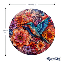 Carica l&#39;immagine nel visualizzatore di Gallery, Puzzle in Legno Adulti - Colibrì tra i Fiori