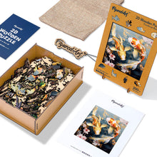 Carica l&#39;immagine nel visualizzatore di Gallery, Puzzle in Legno Adulti - Carpe Koi e Fiori