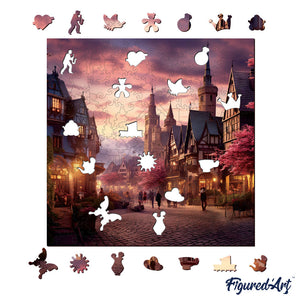 Puzzle in Legno Adulti - Villaggio delle fiabe