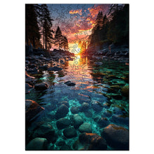 Carica l&#39;immagine nel visualizzatore di Gallery, Puzzle in Legno Adulti - Tramonto su acque cristalline