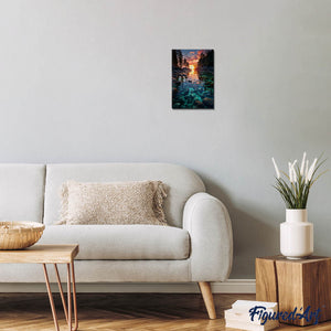 Puzzle in Legno Adulti - Tramonto su acque cristalline