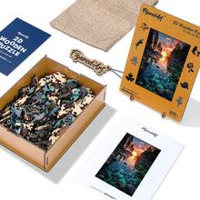 Carica l&#39;immagine nel visualizzatore di Gallery, Puzzle in Legno Adulti - Tramonto su acque cristalline