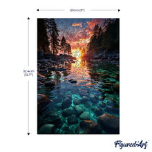 Carica l&#39;immagine nel visualizzatore di Gallery, Puzzle in Legno Adulti - Tramonto su acque cristalline