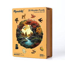 Carica l&#39;immagine nel visualizzatore di Gallery, Puzzle in Legno Adulti - Fiume Autunnale