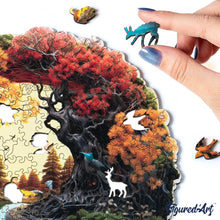 Carica l&#39;immagine nel visualizzatore di Gallery, Puzzle in Legno Adulti - Fiume Autunnale