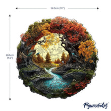 Carica l&#39;immagine nel visualizzatore di Gallery, Puzzle in Legno Adulti - Fiume Autunnale