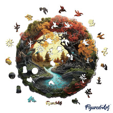Carica l&#39;immagine nel visualizzatore di Gallery, Puzzle in Legno Adulti - Fiume Autunnale