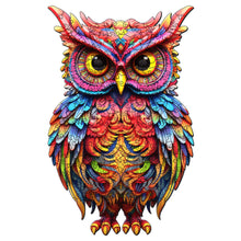Carica l&#39;immagine nel visualizzatore di Gallery, Puzzle in Legno Adulti - Gufo Multicolore