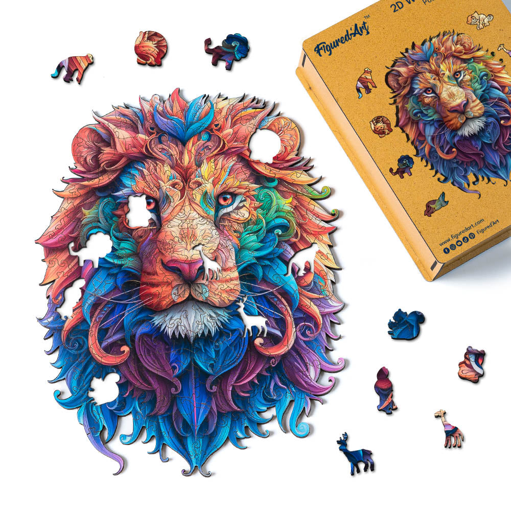 Puzzle in Legno Adulti - Leone Mandala