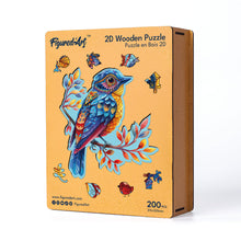 Carica l&#39;immagine nel visualizzatore di Gallery, Puzzle in Legno Adulti - Passerotto Blu sul Ramo
