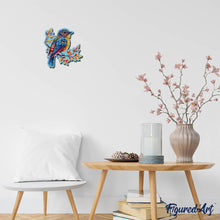 Carica l&#39;immagine nel visualizzatore di Gallery, Puzzle in Legno Adulti - Passerotto Blu sul Ramo