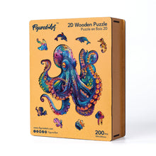 Carica l&#39;immagine nel visualizzatore di Gallery, Puzzle in Legno Adulti - Polpo colorato