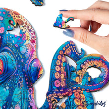 Carica l&#39;immagine nel visualizzatore di Gallery, Puzzle in Legno Adulti - Polpo colorato
