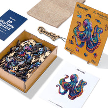 Carica l&#39;immagine nel visualizzatore di Gallery, Puzzle in Legno Adulti - Polpo colorato