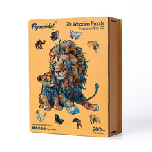 Carica l&#39;immagine nel visualizzatore di Gallery, Puzzle in Legno Adulti - Leone e Cucciolo