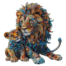 Carica l&#39;immagine nel visualizzatore di Gallery, Puzzle in Legno Adulti - Leone e Cucciolo