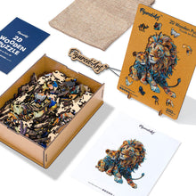 Carica l&#39;immagine nel visualizzatore di Gallery, Puzzle in Legno Adulti - Leone e Cucciolo