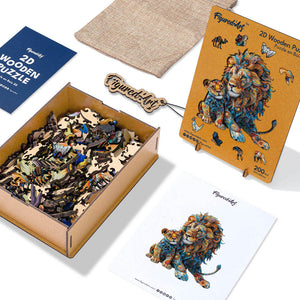 Puzzle in Legno Adulti - Leone e Cucciolo