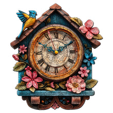 Carica l&#39;immagine nel visualizzatore di Gallery, Puzzle in Legno Adulti - Orologio a cucù floreale