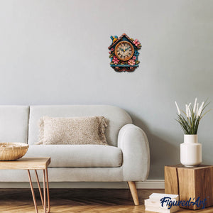 Puzzle in Legno Adulti - Orologio a cucù floreale