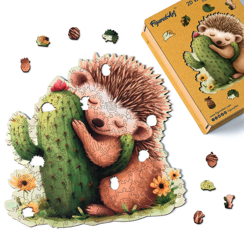 Puzzle in Legno Adulti - Riccio e Cactus