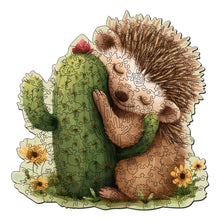 Carica l&#39;immagine nel visualizzatore di Gallery, Puzzle in Legno Adulti - Riccio e Cactus