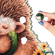 Carica l&#39;immagine nel visualizzatore di Gallery, Puzzle in Legno Adulti - Riccio e Cactus