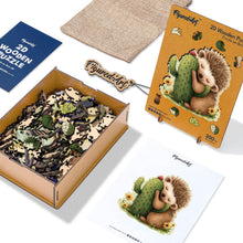 Carica l&#39;immagine nel visualizzatore di Gallery, Puzzle in Legno Adulti - Riccio e Cactus
