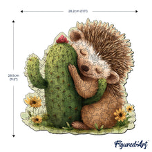 Carica l&#39;immagine nel visualizzatore di Gallery, Puzzle in Legno Adulti - Riccio e Cactus