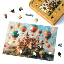 Carica l&#39;immagine nel visualizzatore di Gallery, Puzzle in Legno Adulti - Castello e Mongolfiere