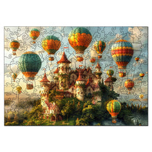 Carica l&#39;immagine nel visualizzatore di Gallery, Puzzle in Legno Adulti - Castello e Mongolfiere