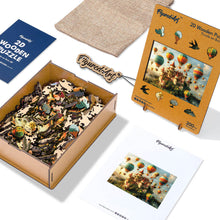 Carica l&#39;immagine nel visualizzatore di Gallery, Puzzle in Legno Adulti - Castello e Mongolfiere