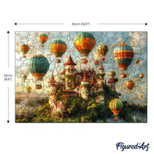 Carica l&#39;immagine nel visualizzatore di Gallery, Puzzle in Legno Adulti - Castello e Mongolfiere