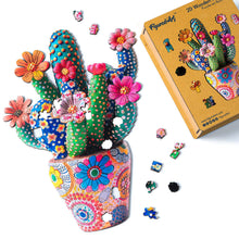 Carica l&#39;immagine nel visualizzatore di Gallery, Puzzle in Legno Adulti - Cactus fiorito in vaso