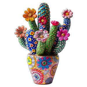 Puzzle in Legno Adulti - Cactus fiorito in vaso