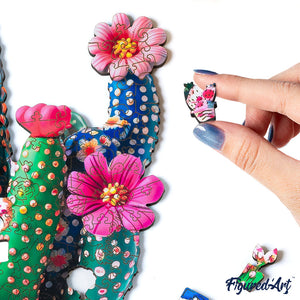 Puzzle in Legno Adulti - Cactus fiorito in vaso