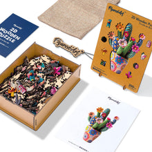 Carica l&#39;immagine nel visualizzatore di Gallery, Puzzle in Legno Adulti - Cactus fiorito in vaso