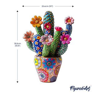 Puzzle in Legno Adulti - Cactus fiorito in vaso