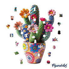 Carica l&#39;immagine nel visualizzatore di Gallery, Puzzle in Legno Adulti - Cactus fiorito in vaso