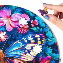 Carica l&#39;immagine nel visualizzatore di Gallery, Puzzle in Legno Adulti - Farfalla con Fiori
