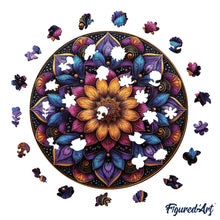 Carica l&#39;immagine nel visualizzatore di Gallery, Puzzle in Legno Adulti - Mandala colorato