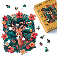 Carica l&#39;immagine nel visualizzatore di Gallery, Puzzle in Legno Adulti - Giraffa con Fiori