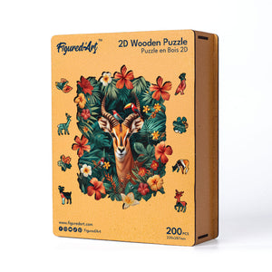 Puzzle in Legno Adulti - Giraffa con Fiori