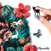 Carica l&#39;immagine nel visualizzatore di Gallery, Puzzle in Legno Adulti - Giraffa con Fiori