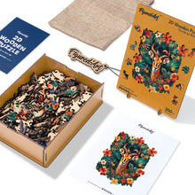 Carica l&#39;immagine nel visualizzatore di Gallery, Puzzle in Legno Adulti - Giraffa con Fiori