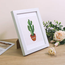 Carica l&#39;immagine nel visualizzatore di Gallery, Cornice in legno per Mini serie Diamond Painting bianco rettangolo