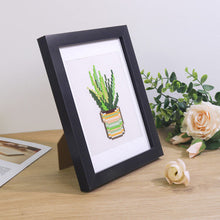 Carica l&#39;immagine nel visualizzatore di Gallery, Cornice in legno per Mini serie Diamond Painting nero rettangolo